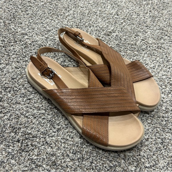 Miz Mooz Shoes - Miz Mooz Sandals Womens 42 Brown Leather Heel Strap Boho Summer Kind Shoes